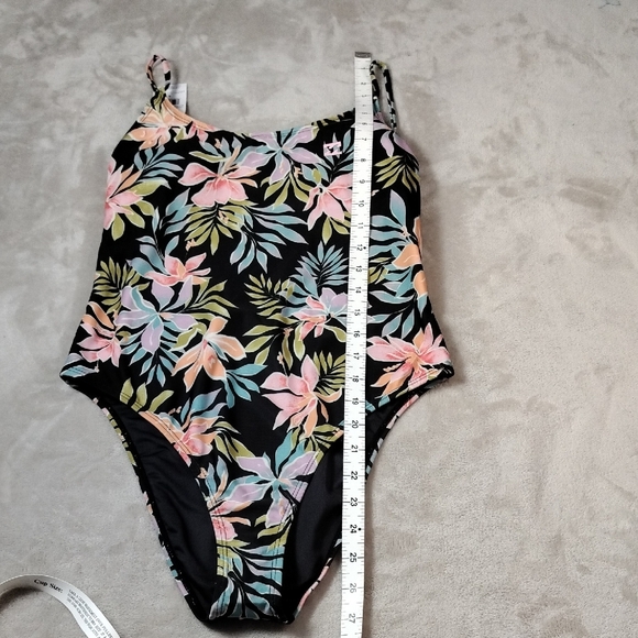 Billabong Black and Pink Floral One Piece Swimsuit NWT - Picture 10 of 14